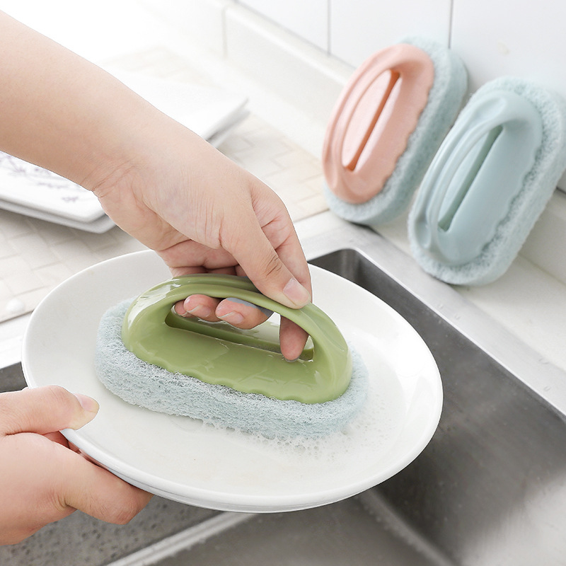 Dropshipping House hould Strong band bathtub brush with handle decontamination Kitchen Cleaning Magic Brush
