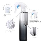 125/200ml Plastic black/yellow cylindrical smooth bottle with white spray for
