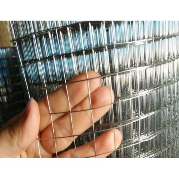 Silver Galvanized Steel Welded Mesh Rolls For Construction Work Abrasion Resistance