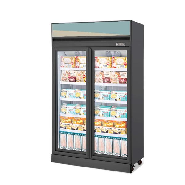 Buy cheap Vertical 1000L Double Door Display Ice Cream Freezer from wholesalers