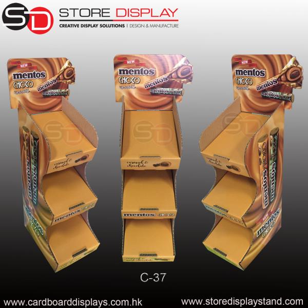 Buy cheap PDQ tabletop display box with 3 layers for snacks in the grocery store from wholesalers