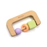 CPSIA ASTM Wooden Silicone Teether BPA Free Baby Chewable Ring