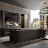 Buy cheap Villas Project Premium Semi-Gloss Grey Bake Lacquer L-Shaped MDF Kitchen Cabinet from wholesalers