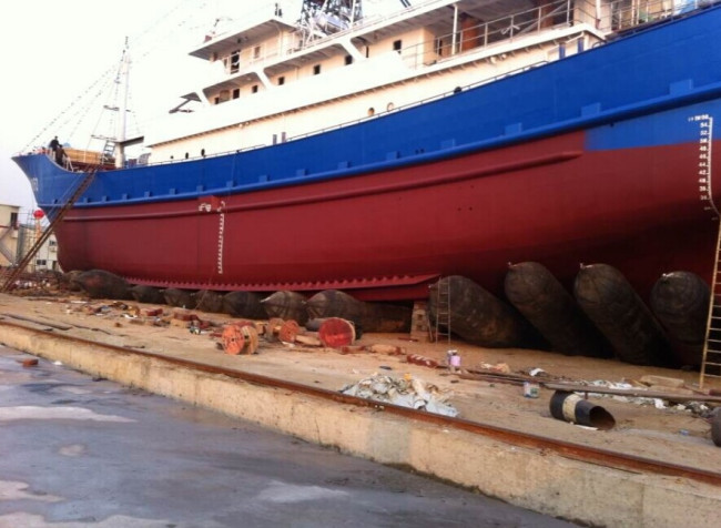 Black Ship Launching Airbags With Good Air Tightness And High Durability