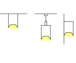 50mm*75mm Indirect Light Linear Pendant LED Module Aluminum LED Profiles for led