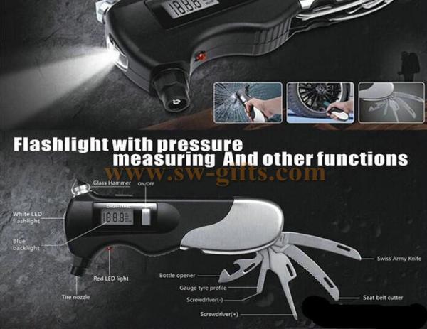 Buy cheap New Digital Auto Car Tire Pressure Gauge Multifunction Emergency Hammer High Quality Diagnostic Tool For Vehicle Bike Mo from wholesalers