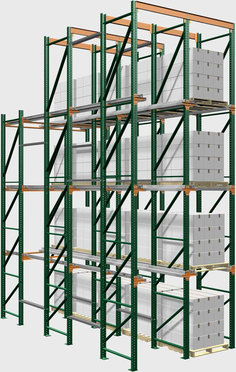 Heavy Duty Warehouse Metal Storage Drive In Pallet Rack