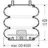 Buy cheap OEM FT330-29 548 Convoluted Air Spring 001560 Hendrickson Trailer Air Bags from wholesalers