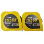 Custom Logo Yellow Magnetic Racing Tire Stagger Tape Measure with 10 Feet Length