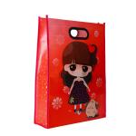 Grocery Woven PP Sacks , Non Woven Tote Bags Plastic Circle Handle