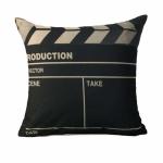 Movie Theater Throw Pillow Covers Vintage Cinema Poster Design Cushion Cover