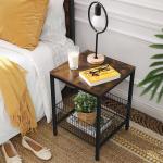 Side Table with Metal Basket for Sale, Industrial End Table, Small Side Table,