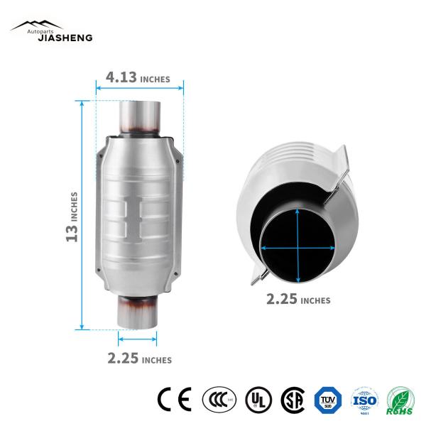 Buy cheap Universal 2.25" Inlet/Outlet High Quality Stainless Steel Auto Catalytic Converter from wholesalers