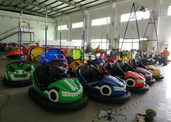 Sky Net Model Kiddie Bumper Cars Green / Red / Blue / Yellow Color For Theme