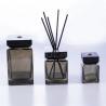 Buy cheap Square Reed Glass Aromatherapy Diffuser Oil Bottle Transparent Black from wholesalers