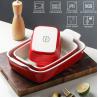 Buy cheap Nonstick Custom Ceramic Bakeware Sets , Red Porcelain Ceramic Lasagna Pans from wholesalers
