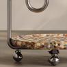 Buy cheap Colorful Stainless Steel End Table With Metal Base Wood Top Side Table from wholesalers