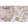 Buy cheap Natural Shell Pearl Subway Glass Tile , Iridescent Glass Mosaic Bathroom Tiles from wholesalers