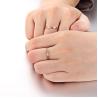 Buy cheap 18K Rose Gold White Gold Diamonds Wedding Band Ring Couple Ring (GDR014) from wholesalers