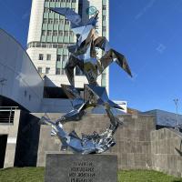 Buy cheap Mirror Polished Stainless Steel Monument Statue product