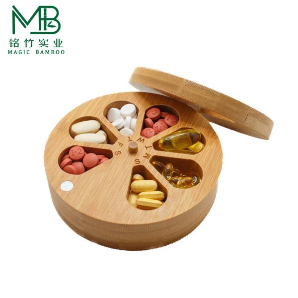Buy cheap Bamboo portable medication storage for Travel from wholesalers