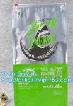 15kg 20kg side gusset plastic bag pet food packaging with slider zipper, flat