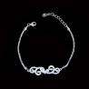 Buy cheap Pure 925 Silver Cubic Zirconia Bracelet Aircraft Plain Design For The Younger from wholesalers
