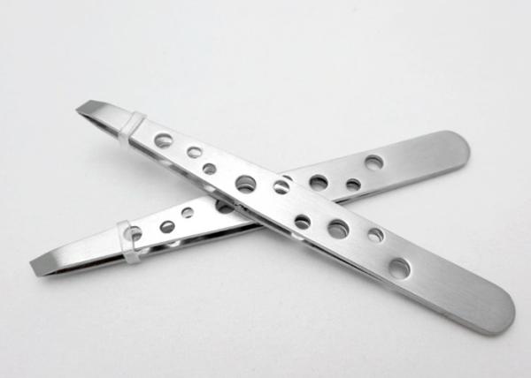 Buy cheap Stainless Steel Eyebrow Tweezers for Beauty Makeup Tool Flat Tip Hair Pincers from wholesalers