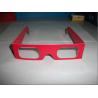 Buy cheap Anaglyphic Paper 3D Glasses , Disposable Red 3d Monitor Glasses 400*37mm Size from wholesalers