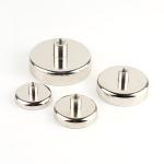 Metal Colour YYD48 N35 NdFeB Pot Magnet With Female Thread
