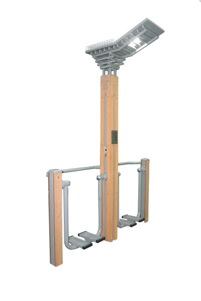 Buy cheap wood like street lamp outdoor fitness equipment from wholesalers