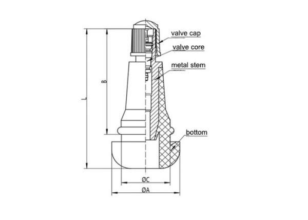 Buy cheap Car Rubber Tyre Valve TR413 11.5mm 0.453'' Rim Hole Recommended Aluminum Stem from wholesalers