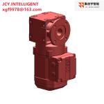 Right Angle hollow shaft Heli Worm Gearbox WAF20 DRN63MS4 12NM