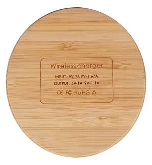 Buy cheap Environmental Bamboo Made 5W Portable Wireless Charger 5V 2-3A from wholesalers