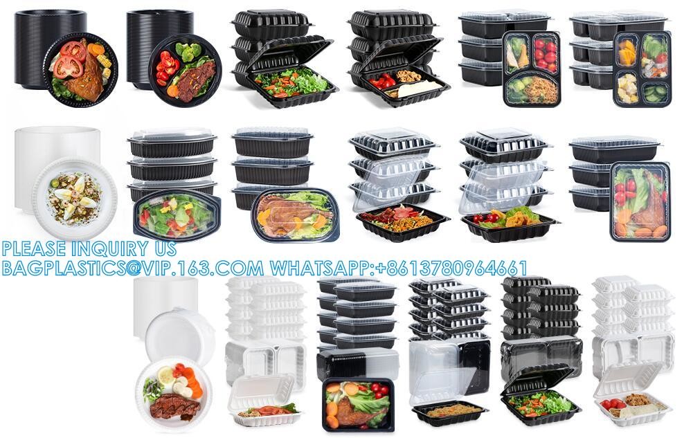 Clamshell Take Out Containers, Anti-Fog Leak Proof Shrink Wrap 30 Pack 9 X 6 Inch 27 Oz Meal Prep Container