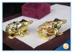 Custom Fashion Animal Shape Rhinestone Frog Trinket Box For Gift AB108A