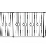 Outdoor Metal Stair Railing For Black Balcony Patio Cast Iron