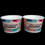 Biodegradable Ice Cream 300ml Kraft Paper Bowl With Paper Lid