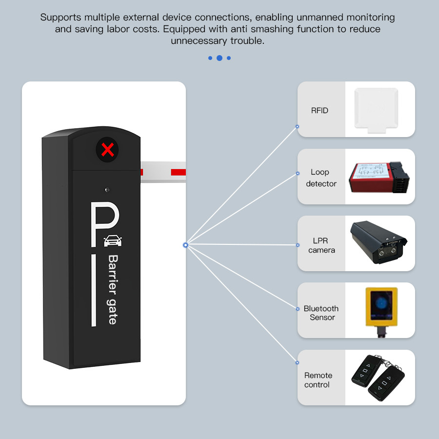 HCW Parking Lot Fence Barrier Smart Gate Security 24v Servo Motor Mechanism For Boom Barrier Gate