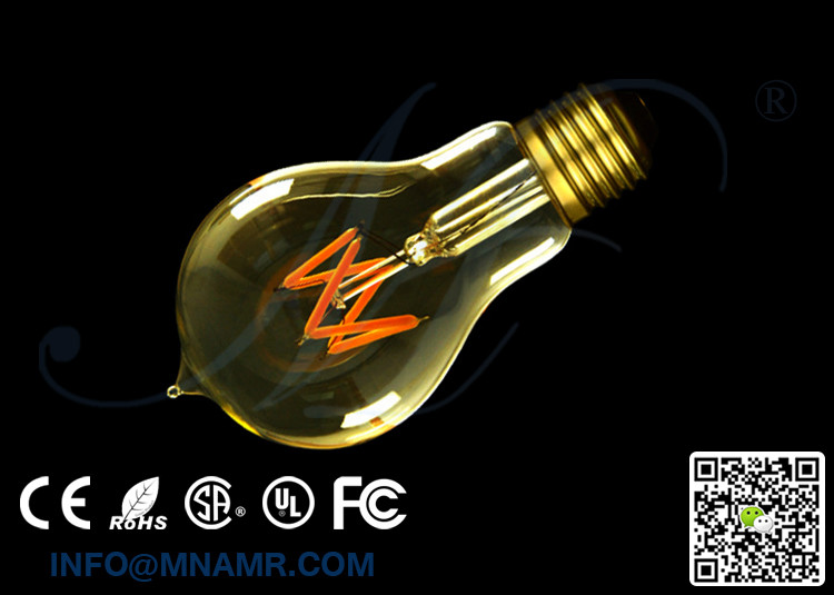 20 Watt Equivalent LED Edison Light Bulbs 3W Bayonet Lamp Base A19 A60 Holiday Decorative Lighting