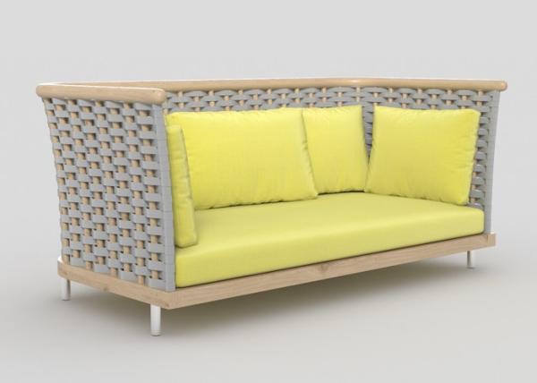 Buy cheap High Back Rope Waterproof Fabric Corner Sofa Garden Furniture from wholesalers