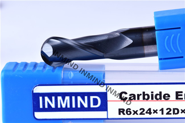 Middle Speed 2 Flute Carbide Ball Nose End Mill With 0.8 UM Grain Size