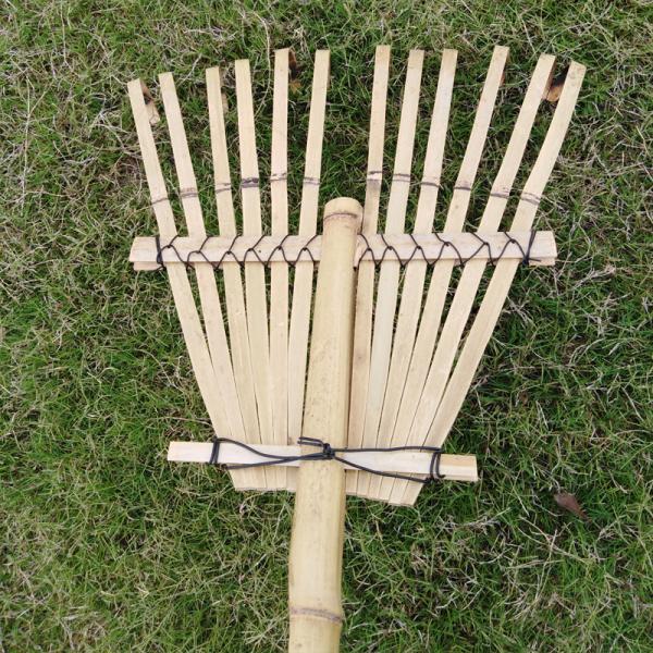 Buy cheap Light Weight Bamboo Gress Rake Garden Lawn Quick Assemble Leaf Rake 32cm from wholesalers