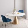 Buy cheap Marble Top Steel Gold Pedestal Tables For Coffee Living Room from wholesalers