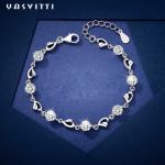 7.9in 4.6g Sterling Silver Jewelry Bracelets Sterling Silver Heart Bracelet ODM