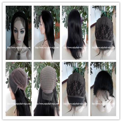 Buy cheap 100% Human hair lace front wig indian remy silk straight hair,120%-180% density,1b#color. from wholesalers