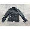Buy cheap Black Pu Leather Coat / Pleather Biker Jacket With Multi Top Stitching Tw75796 from wholesalers