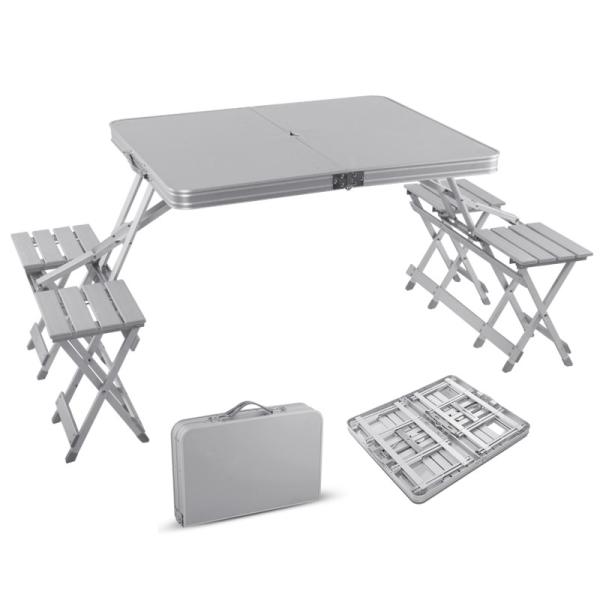 Buy cheap Outdoor Garden Party Picnic Folding Table Stools Set W82 x D163 x H73 cm from wholesalers