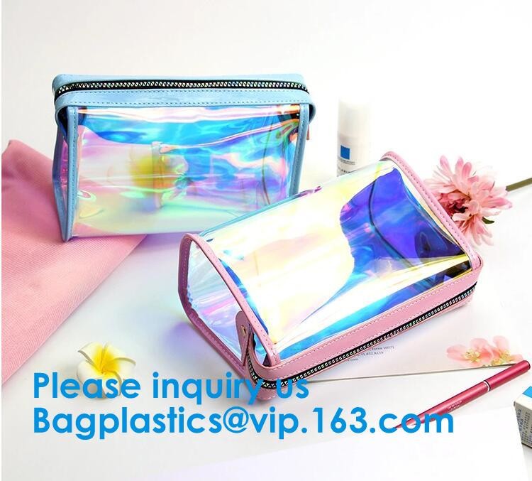Women PVC Clear Backpack Laser Hologram Shoulder Bags Hologram Zip Lock Bag Pvc Bag Printed Pattern k Bags Hot Sal