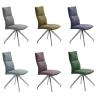 Buy cheap Decorative Luxury Upholstered Dining Chairs Brushed Leg High Density Spong from wholesalers